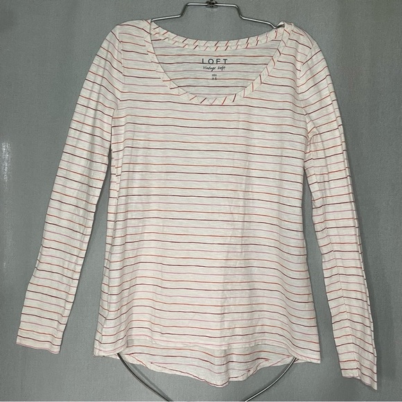 Vintage soft stripe long sleeve top